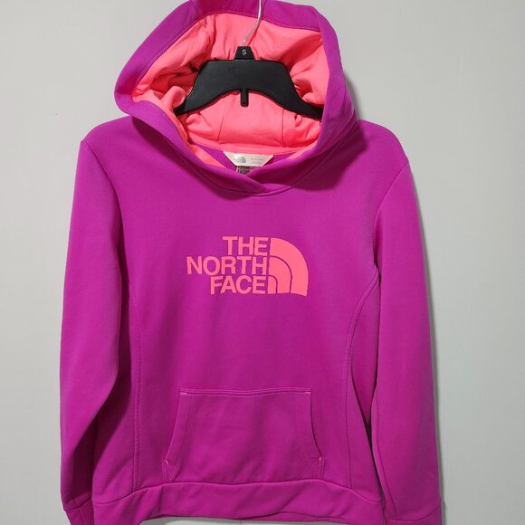 The North Face Tops - The North Face Women's Hot Pink Logo Long Sleeve Hoodie Large